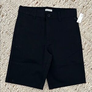 Boys Woven Chino Flat-Front Shorts with Adjustable Waist